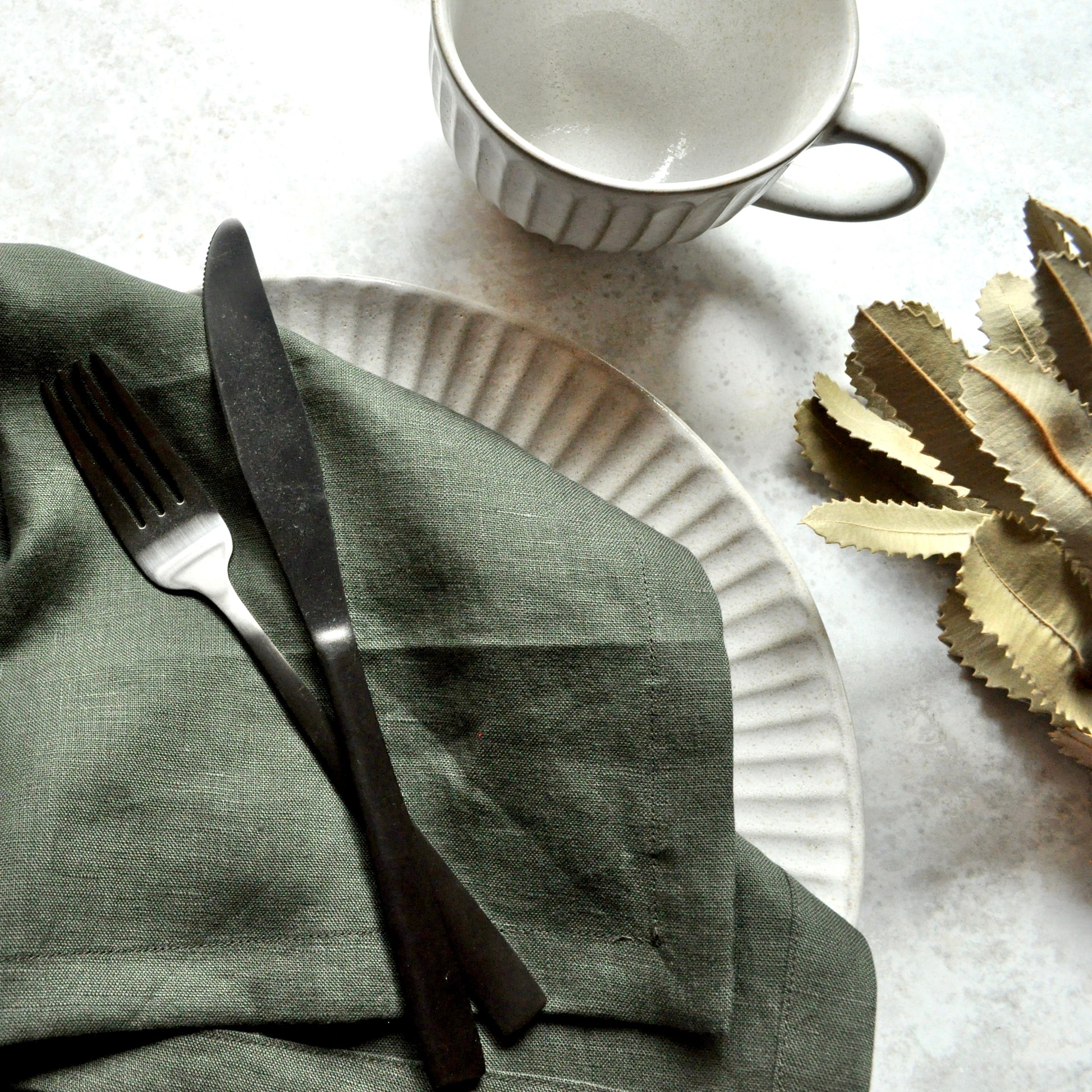 Green Cloth Napkins, Set of 4 or 6